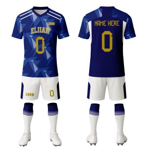 OEM ODM Custom Summer Soccer Jersey Shorts Set with Number Digital Print 100% Polyester Breathable Quick Dry