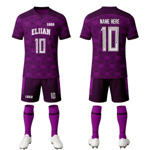 OEM ODM Custom Summer Soccer Jersey Shorts Set with Number Digital Print 100% Polyester Breathable Quick Dry