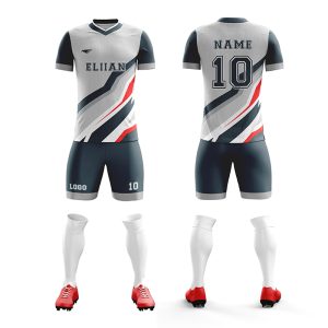OEM/ODM Customized Breathable 100% Polyester Digital Print Moisture-Wicking Quick Dry Summer Adult Soccer Jersey Set