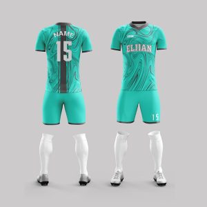 OEM ODM Custom Football Jersey Set Heat-Transfer Printed Spandex/Cotton 100% Polyester Breathable Quick Dry Summer