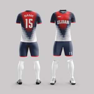 OEM ODM Custom Football Jersey Set Digital Print 100% Polyester Breathable Quick Dry Moisture-Wicking Summer Team Names Numbers