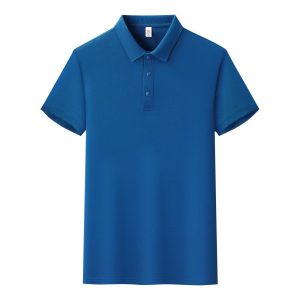 Unisex Solid Color Polo Shirt Slim Fit Short Sleeve Polo Top