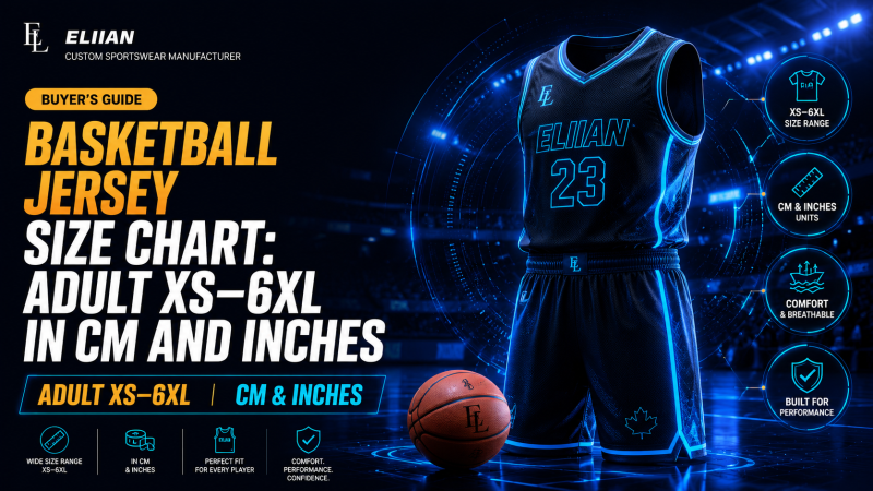 Basketball Jersey Size Chart: Adult XS–6XL in cm and Inches