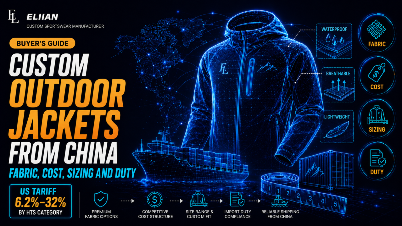 Custom outdoor jackets from China buyer guide — fabric, waterproofing, cost and duty
