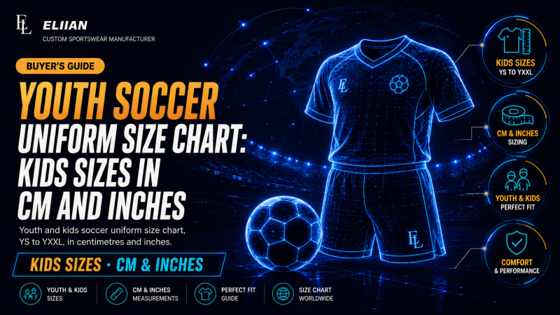 Youth Soccer Uniform Size Chart: Kids Sizes in cm and Inches