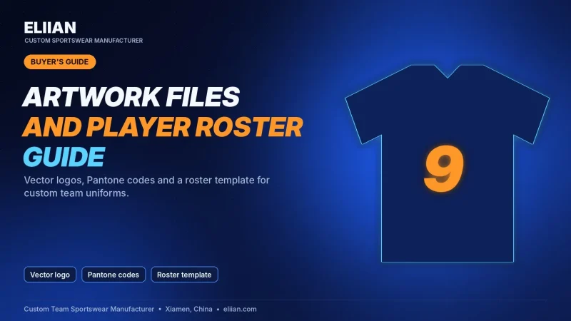 Artwork Files and Player Roster for Custom Team Uniforms